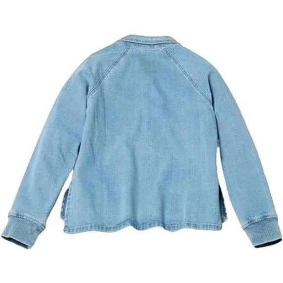 Universal Thread Women's Long Sleeve ButtonDown Denim Shirt jacket (MedWash XXL) - Picture 2 of 3